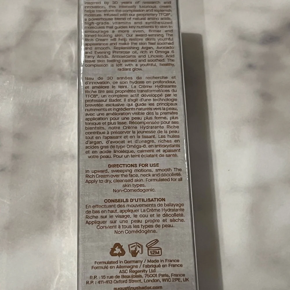 Augustinus Bader The Rich Cream with TFC8 1.0oz/30ml